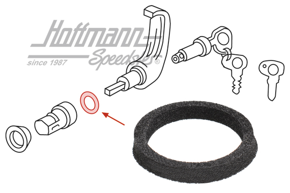 Junta anular, tirador de puerta corredera, exterior,  -7.73 | 211 843 715 | 090-6159-06