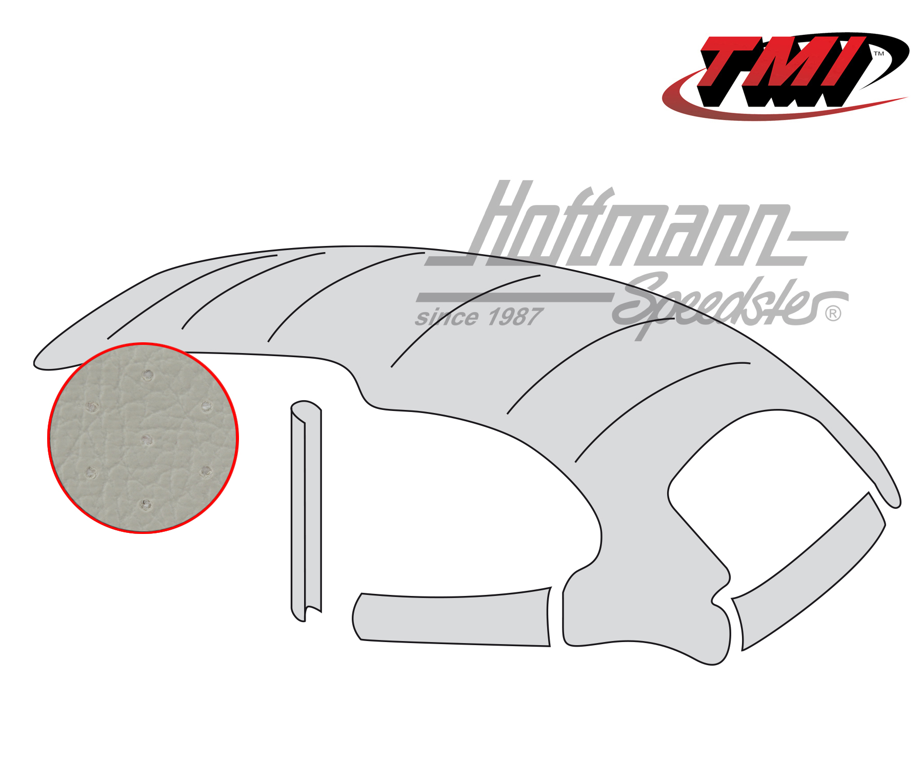 Cielo de techo, universal, con techo plegable, perforado, gris, 8.46-7.63 | 20-1109-46 | 055-7170-30