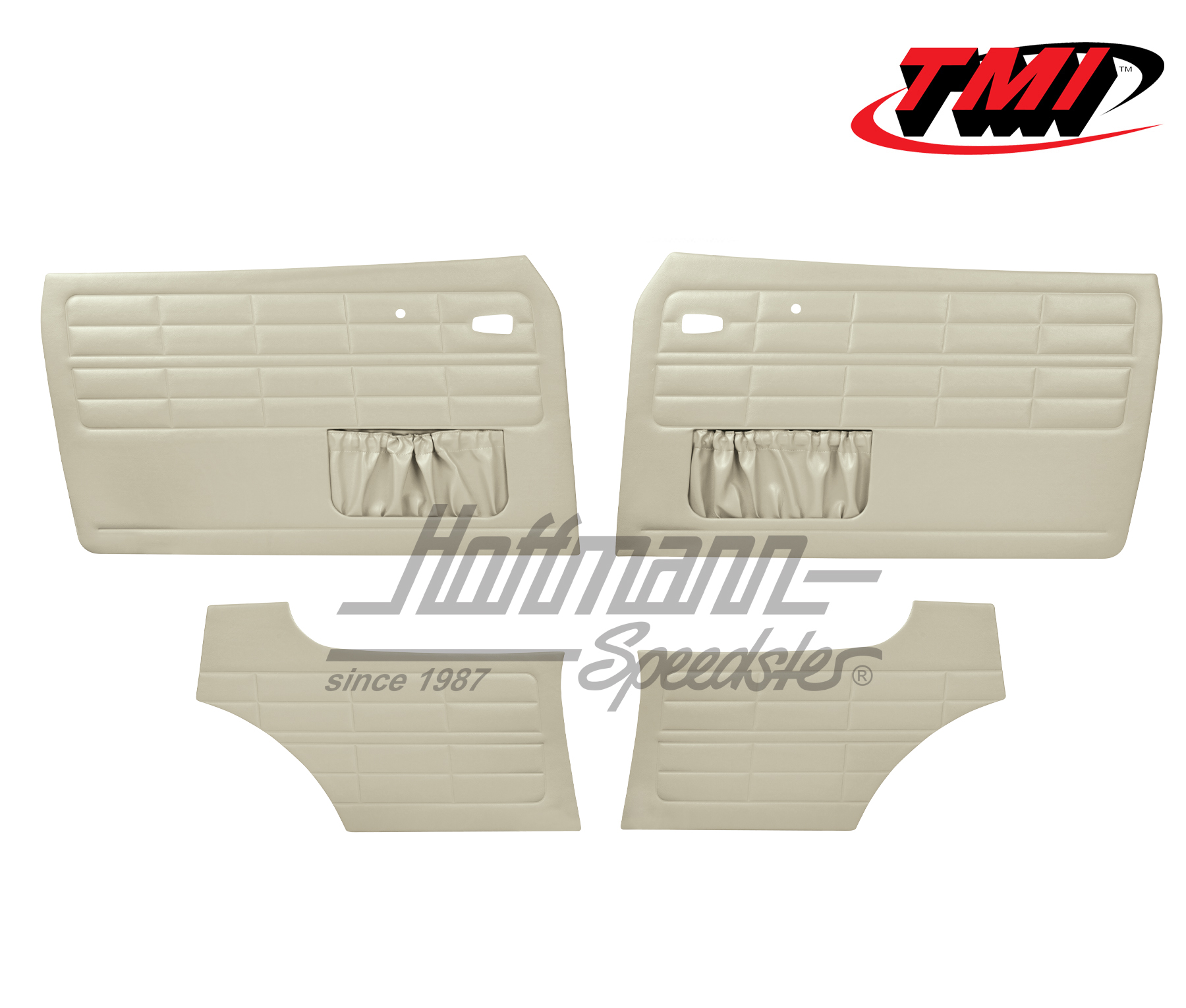 Revestimientos de puerta y partes laterales, Karmann Ghia Coupé, 8.63-, blanco antiguo | 10-1525-15 | 066-0012-04