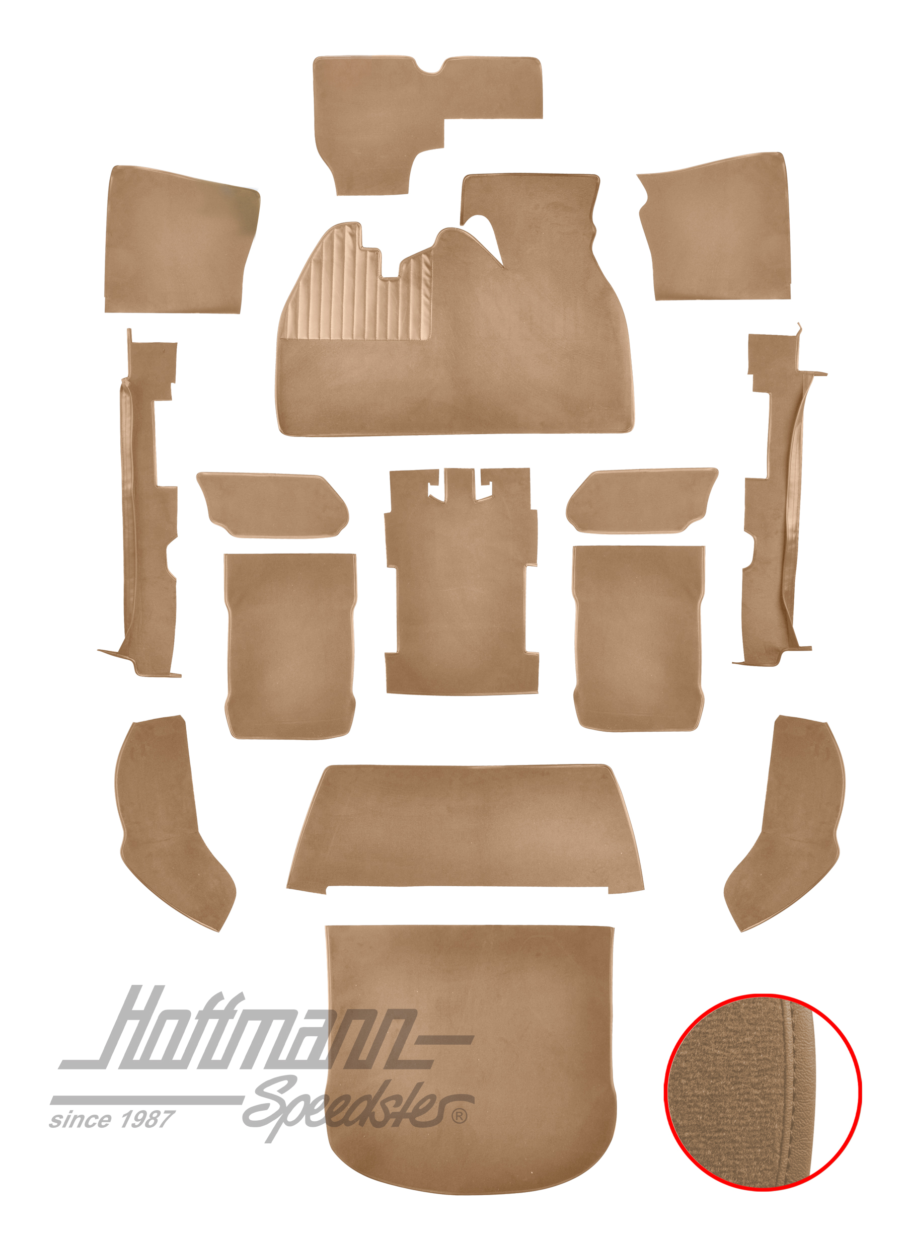 Juego de alfombrillas, Escarabajo Sedán, 1303, beige |  | 026-5725