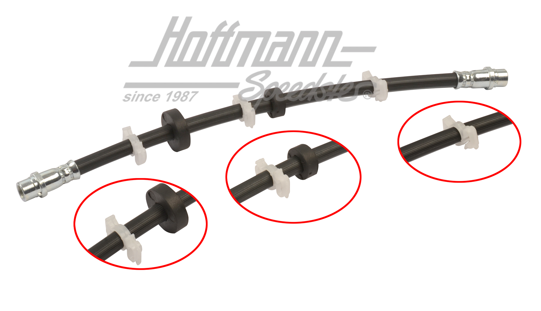 Manguera de freno, anterior, 97-03, 362 mm, dcha. | 7D0 611 702 B | 406-1013-02