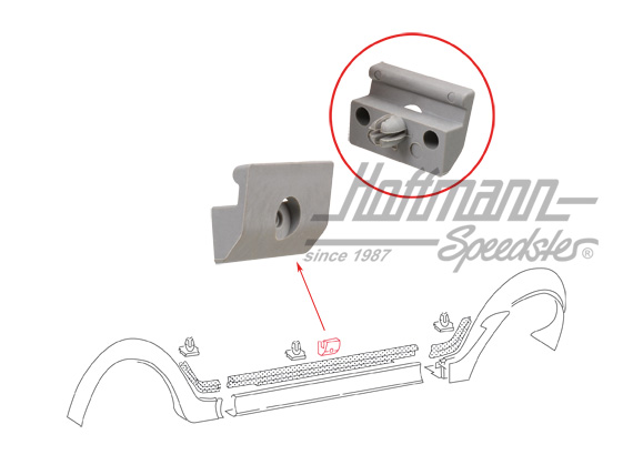 Clip, protección apoyapié, grande | 155 853 147 A | 180-1150-40