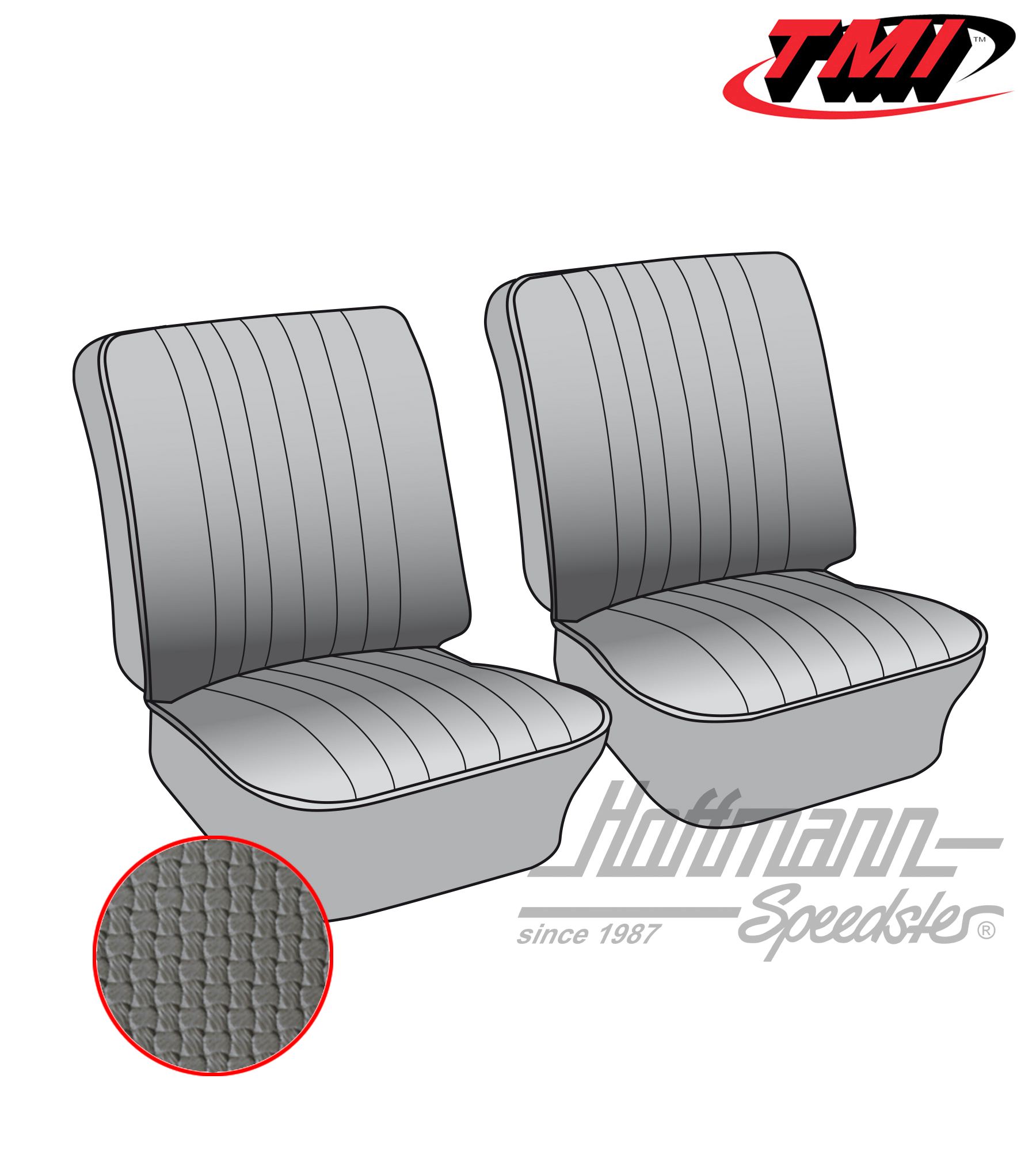 Fundas de asiento, banco de asiento delantero, 62-67, gris | 43-2112-06 | 098-0602-35