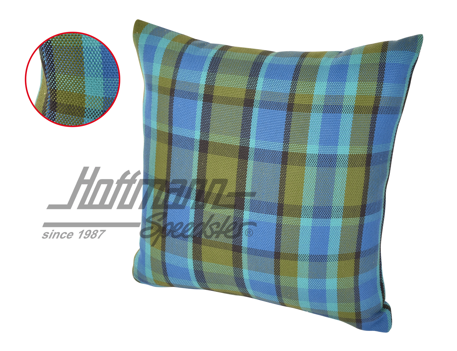 Cojín, Westfalia, azul/verde, 39x39cm | --- --- --- | 098-1310-50