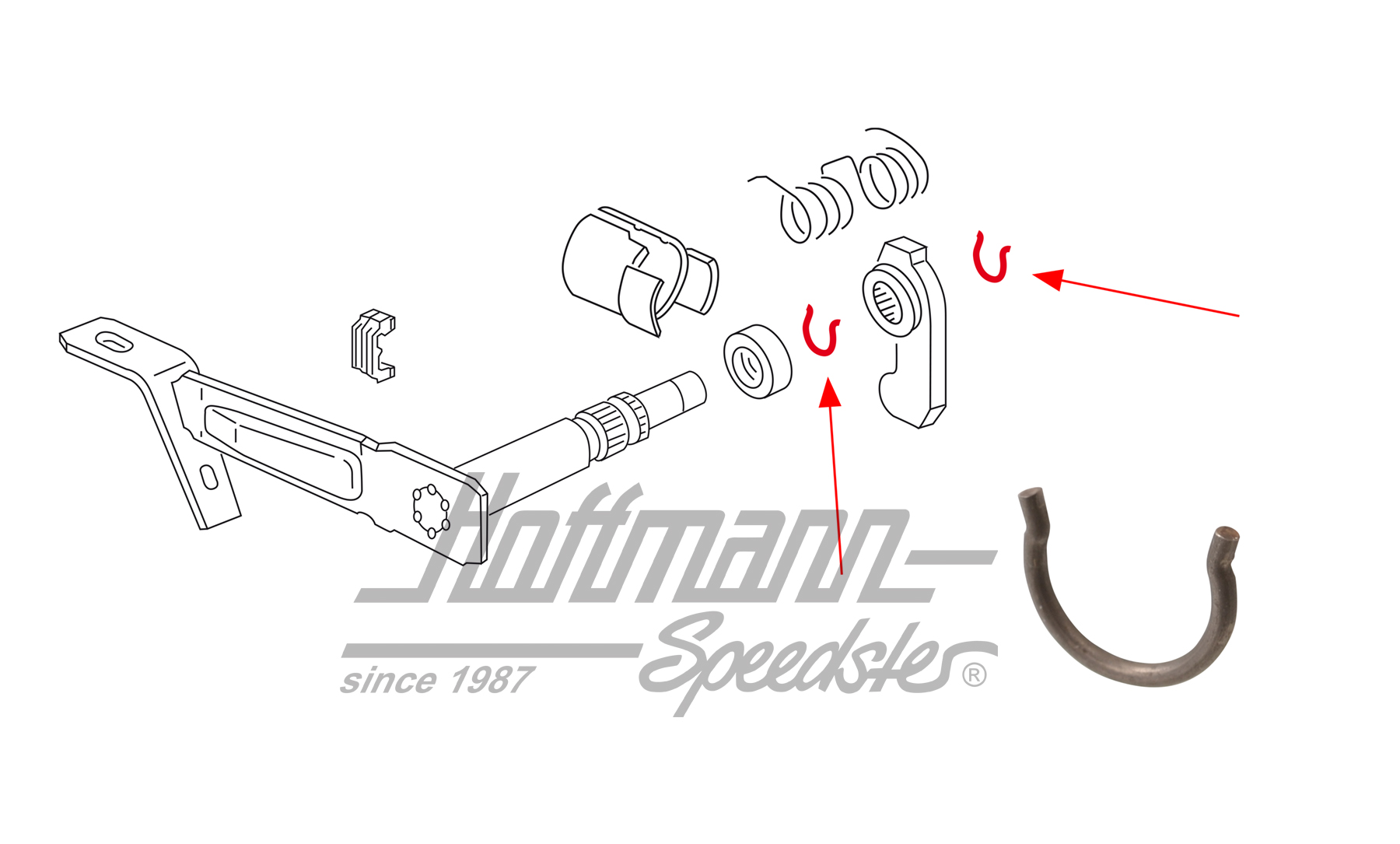 Anillo de seguridad, eje de desembrague, 1.5-1.8 | 020 141 710 | 110-4622-20
