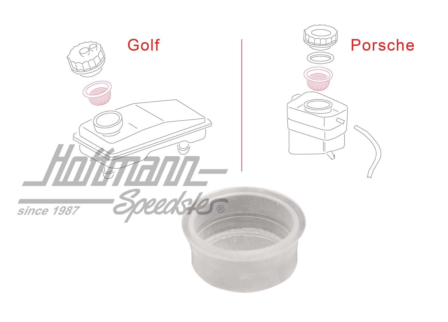 Tamiz, depósito del líquido de frenos
 | 211 611 381 B | 089-2770
