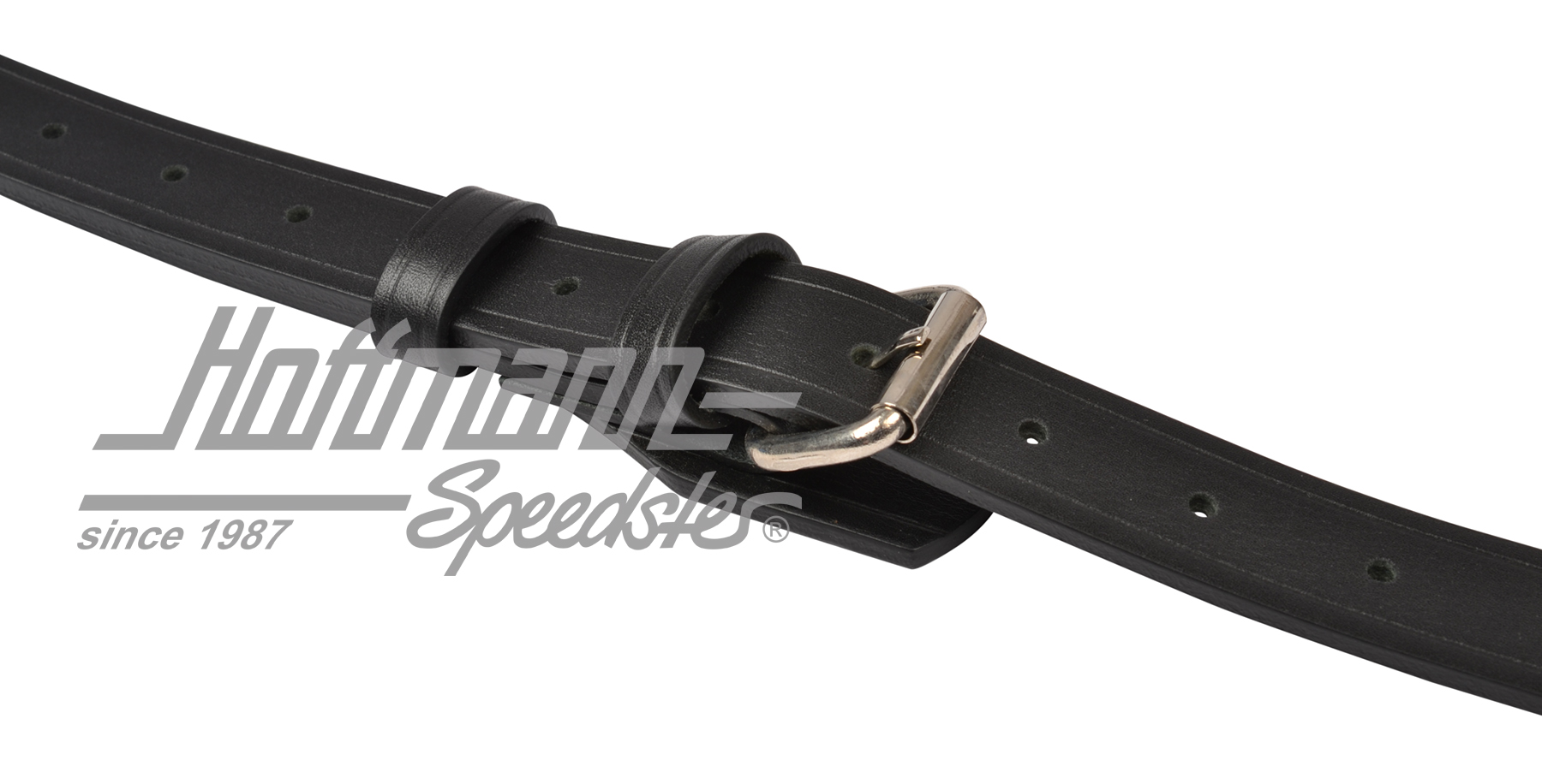 Juego de correas de cuero, portaequipajes, negro                                                    