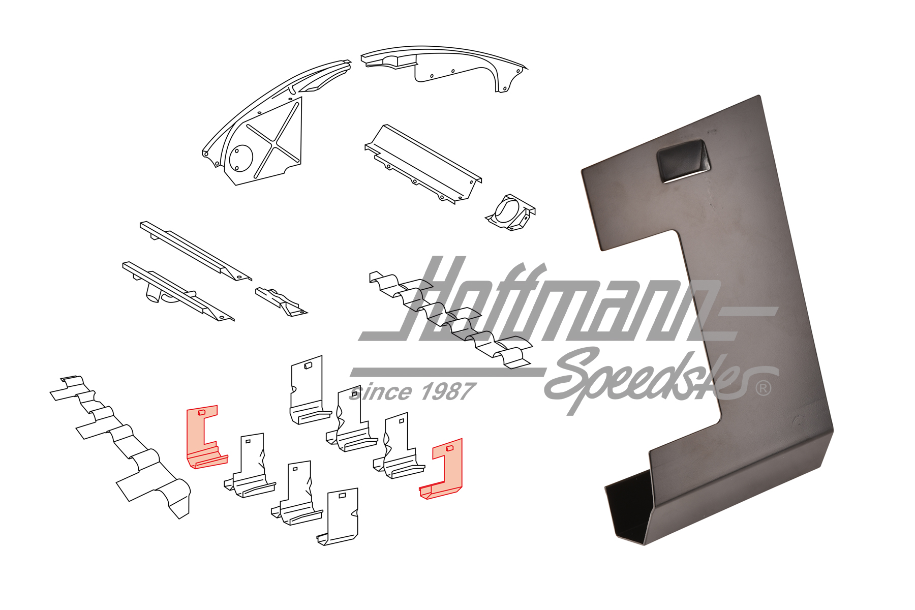 Deflector de calor, D/I y T/D, 911/914/6 | 901 106 041 00 | 530-4030-31
