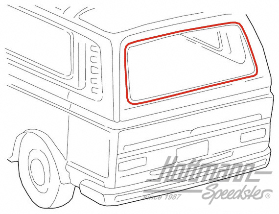 Junta de luneta trasera, Furgoneta T3, con ranura | 255 845 521 | 350-5706