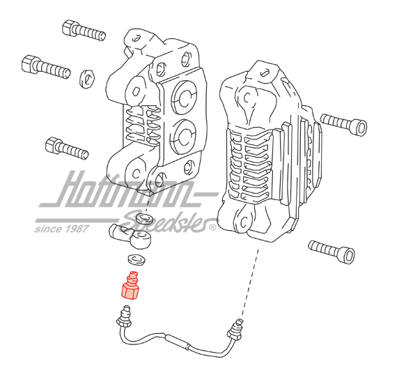Tornillo hueco, tubería de freno / refrigeración del aire de carga
                                