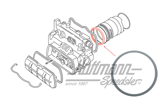 Junta, camisas de cilindros, superior,  motor WBX | 025 101 343 B | 307-0006