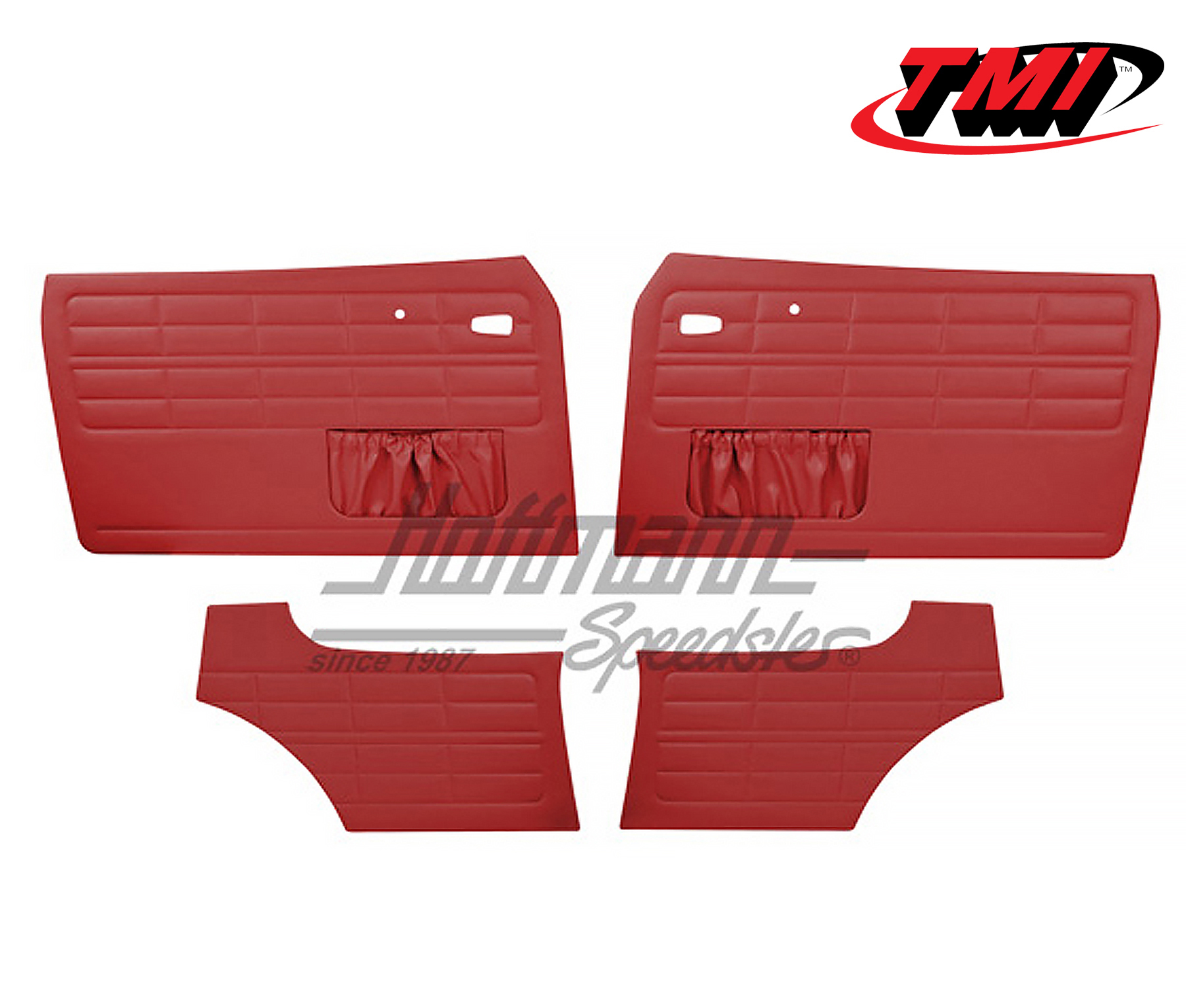 Revestimientos de puerta y partes laterales, Karmann Ghia Coupé, 8.63-, rojos | 10-1525-17 | 066-0012-06
