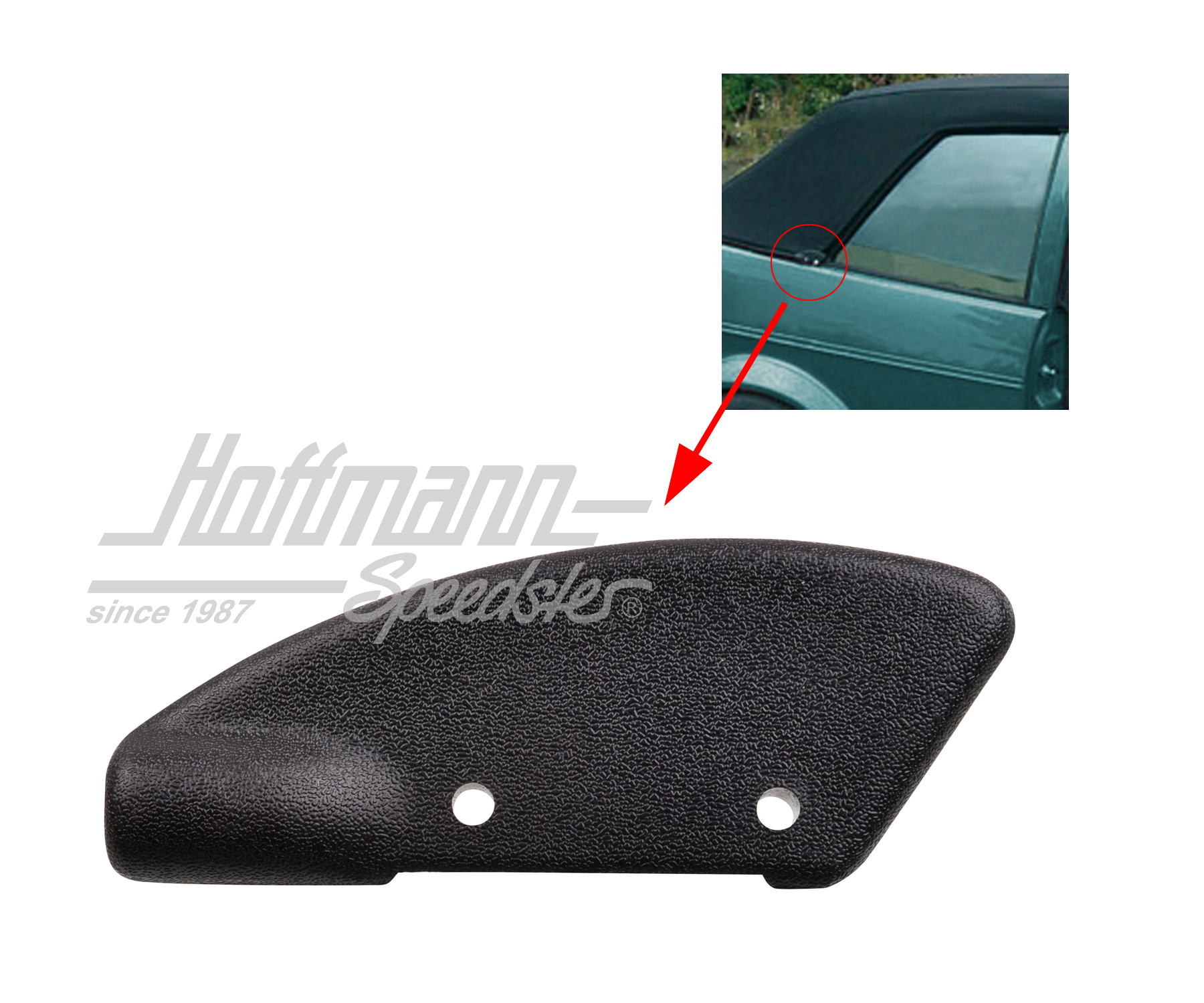 Embellecedor, capota de cabriolet, exterior, dcho. | 155 871 414 A 01C | 180-4402