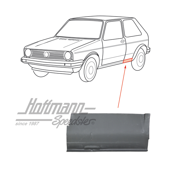 Chapa lateral pequeña, trasero, -78, izqdo. | 620 01 1 | 185-0251