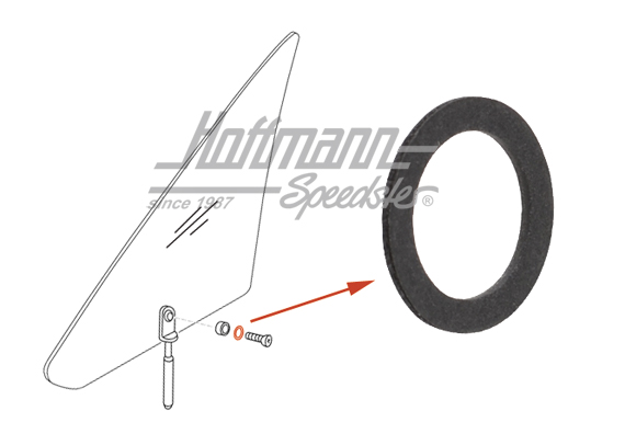 Junta, ventanilla giratoria
, Golf 1/Furgoneta T3 | 281 837 745 | 180-1270-10