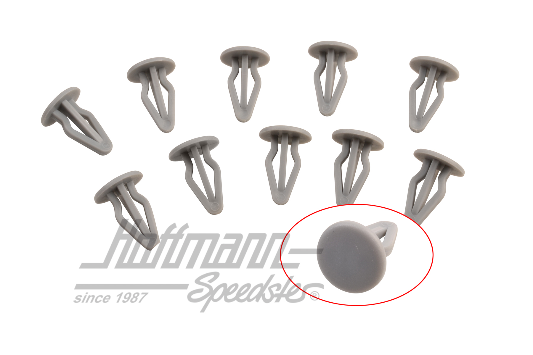 Clip, revestimiento lateral / posterior, gris plata | 801 867 299 | 180-1912-15