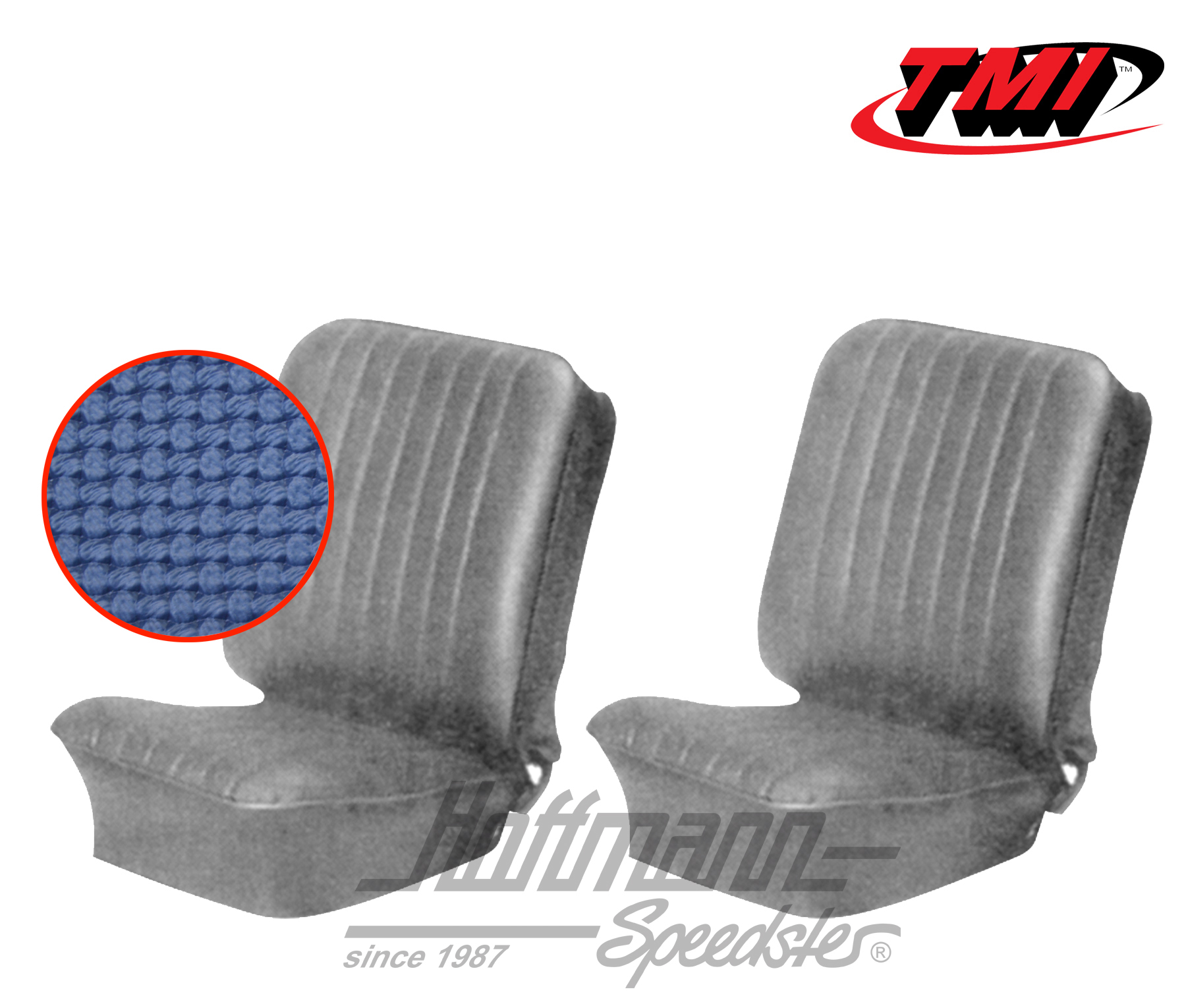 Fundas de asientos, Karmann Ghia, delanteros, 55-60, azul | 43-1501-08 | 066-0065-20