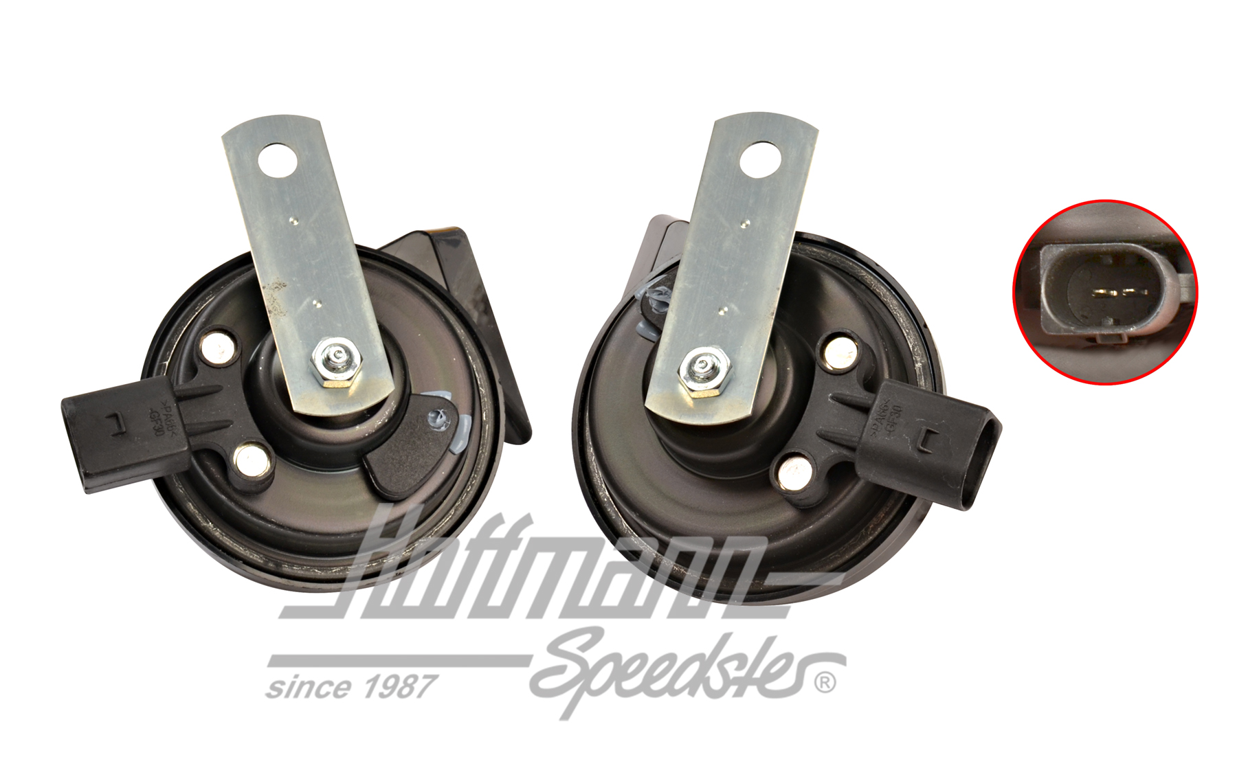 Fanfarria eléctrica, negro, (enchufe redondo)                                                       