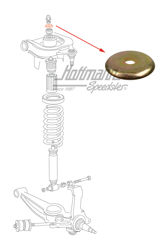 Arandela, cojinete de goma amortiguador | 251 413 431 | 330-3560-24