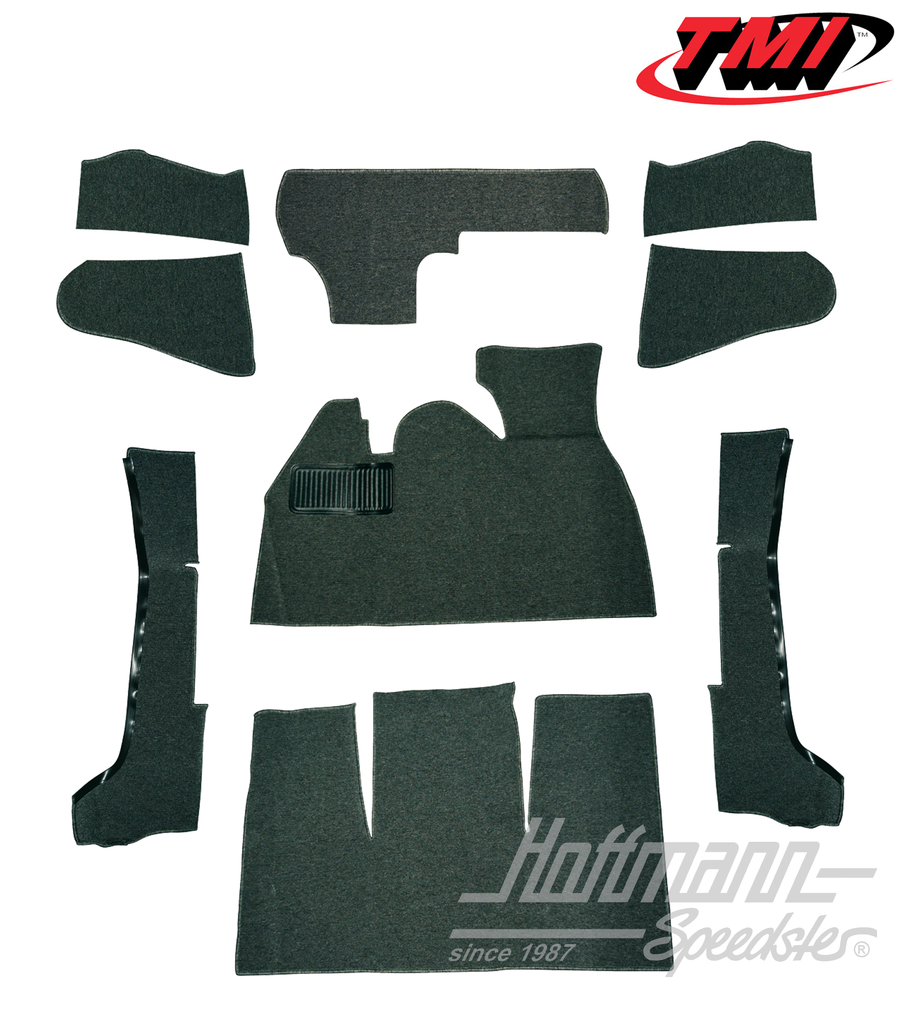 Juego de alfombrillas, Cabriolet, gris, 1302 | 34-F1320-407 | 020-5334