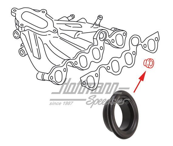 Junta, conducto de agua, colector de admisión | 035 121 171 C | 110-1650