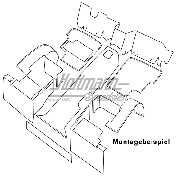 Juego de alfombrillas, antracita, Furgoneta T3 WBX                                                  