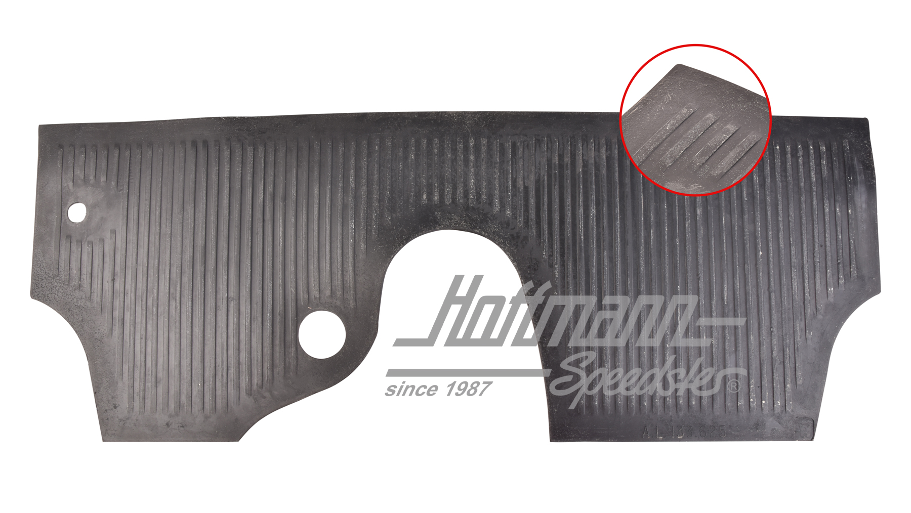 Estera de goma, chapa antisalpicaduras, -7.59, negro | 111 863 107 | 020-5451