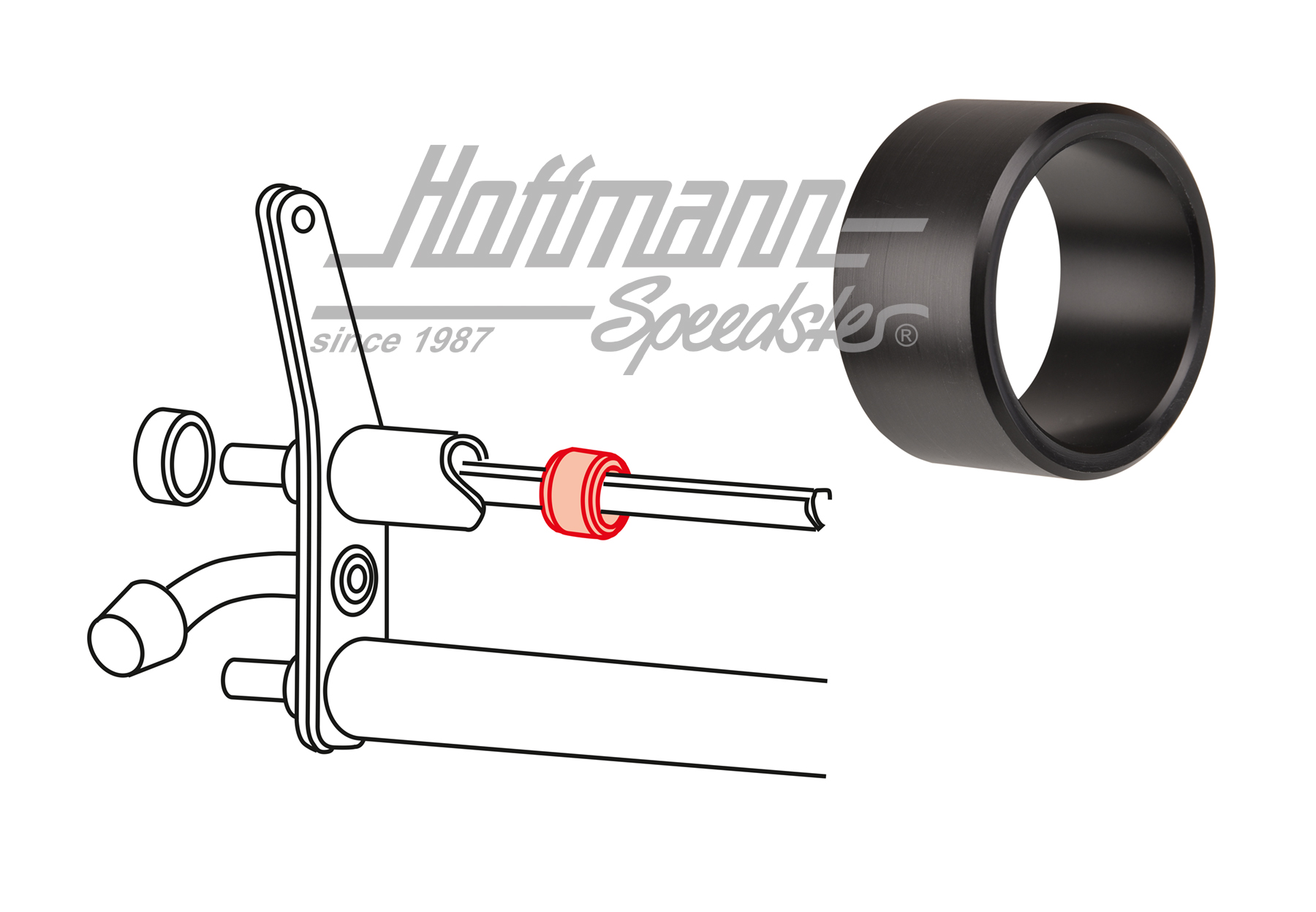 Casquillo, eje delantero, palanca soporte, plástico | 131 401 311 | 020-2511-03