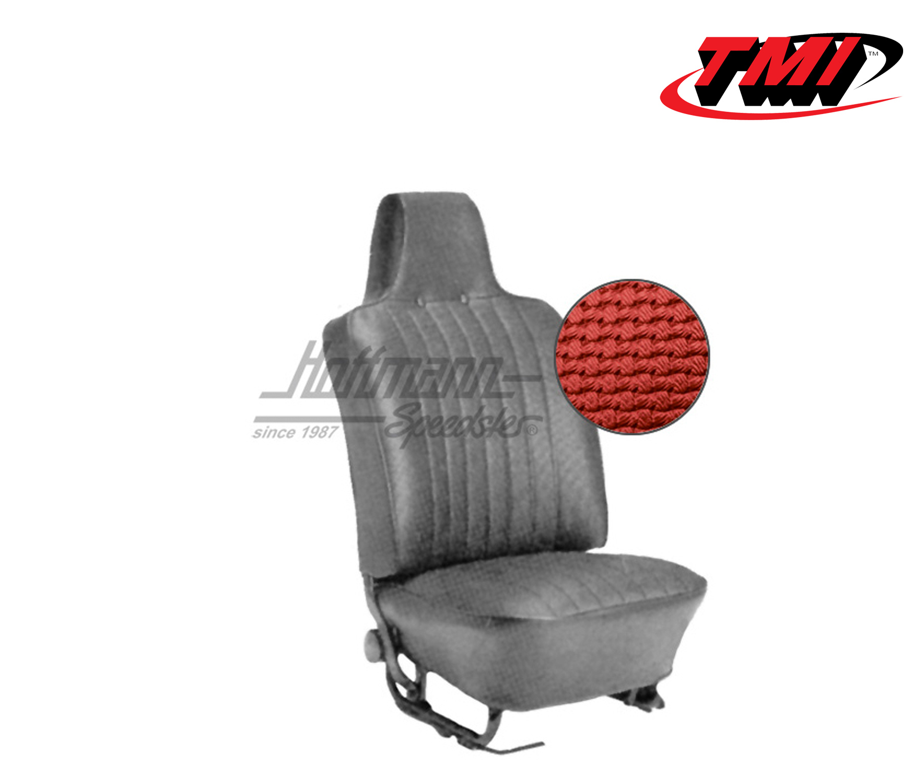 Fundas de asientos, Cabriolet, 69-72, tejido de cesta, rojo | 43-1325-07 | 055-6110