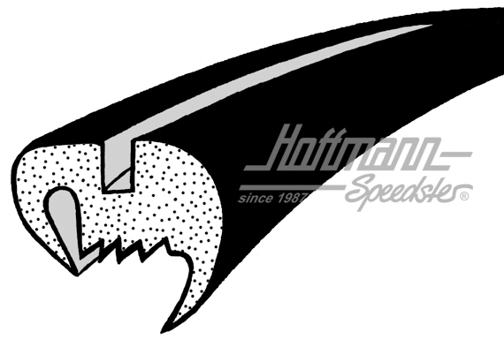 Junta de parabrisas, Cabriolet, 1303 | 151 845 121 | 020-4831