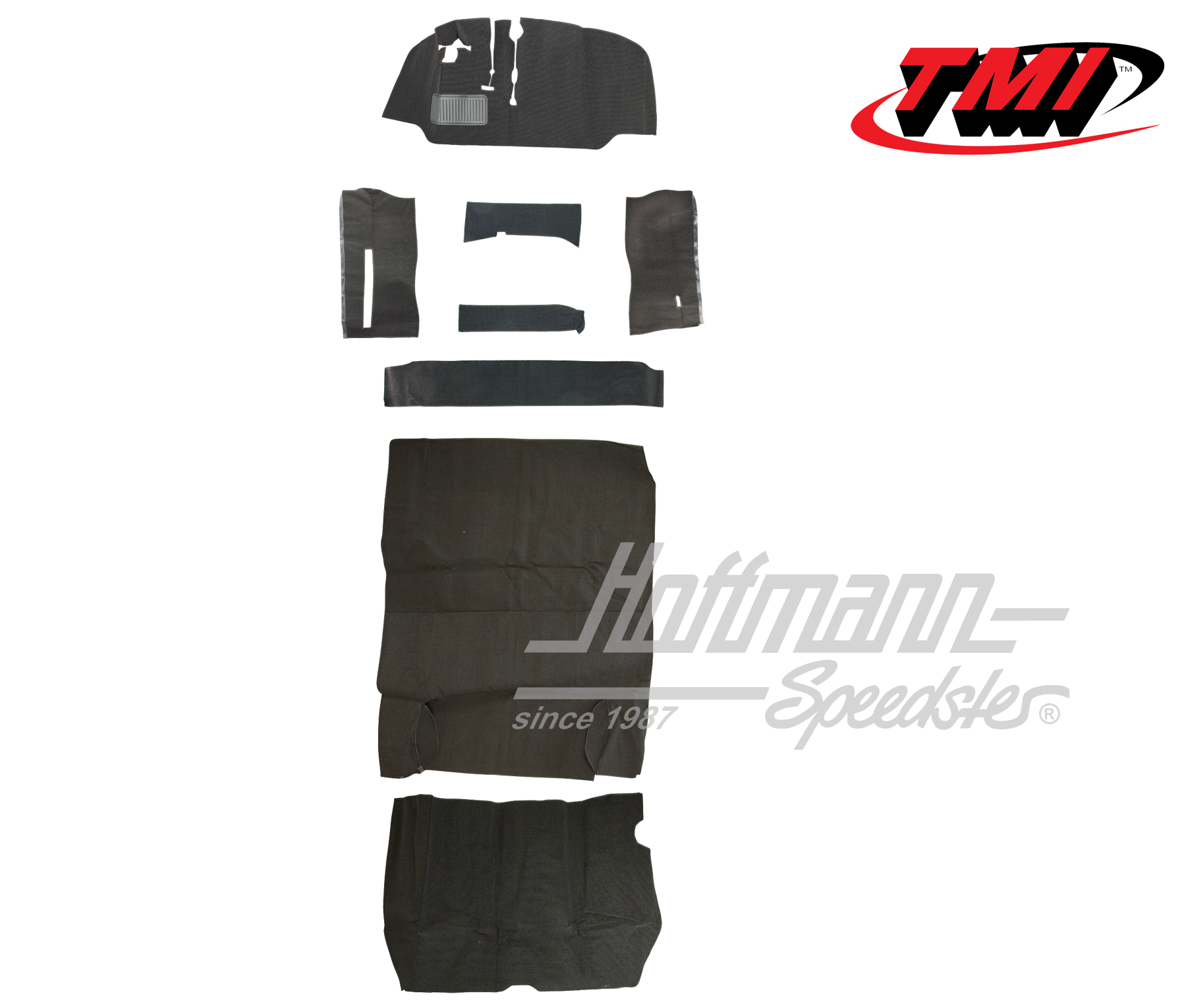 Juego de alfombrillas, Furgoneta T2, 8.67-7.72, gris | 34-F2110-407 | 098-0027