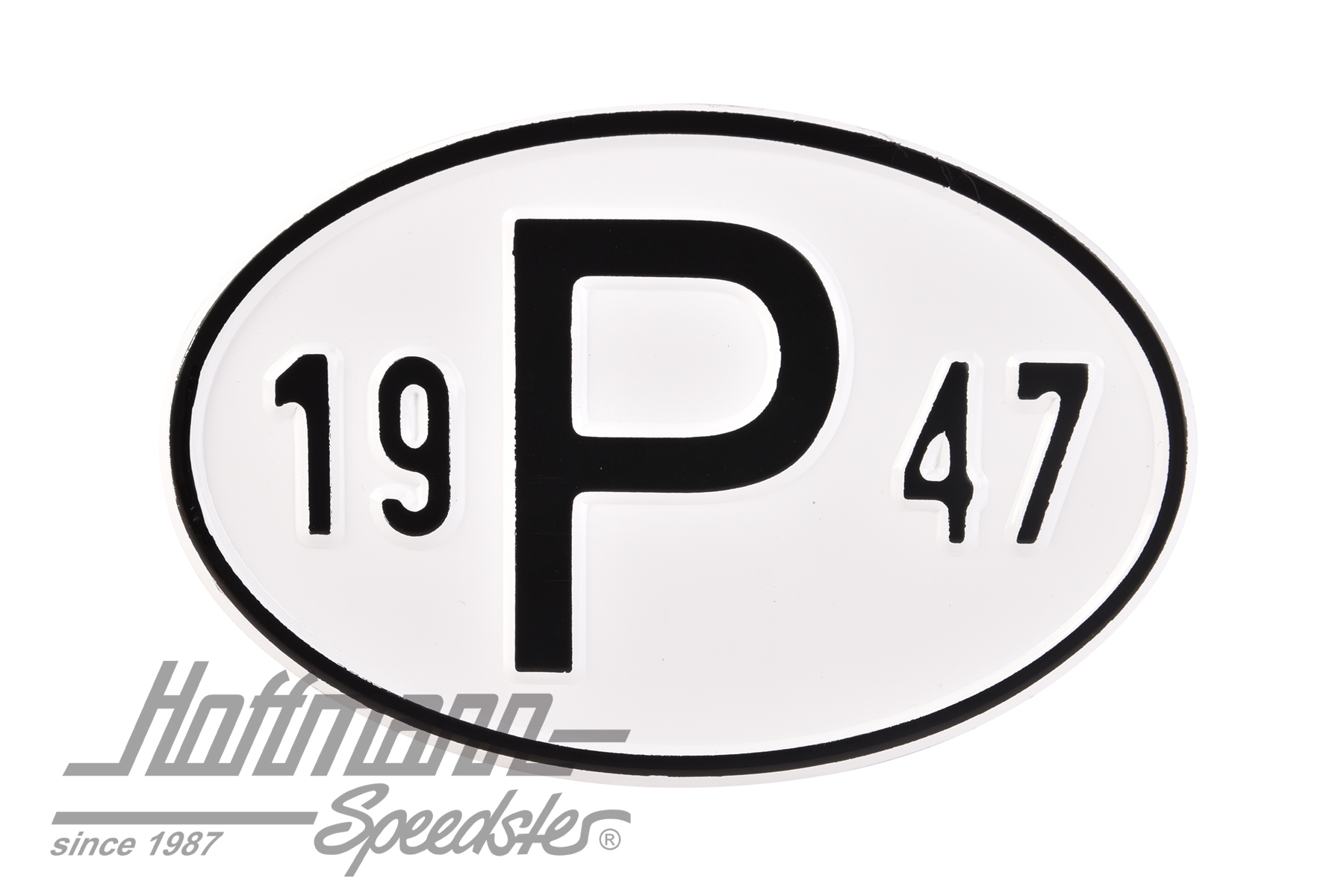 Placa de nacionalidad "P" (Portugal), "1947", aluminio |  | 020-2405-47