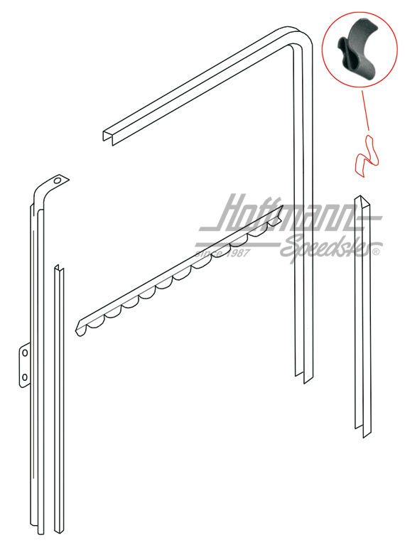 Pinza de sujeción, riel de guía, .58- | 111 837 421 | 020-5168-25