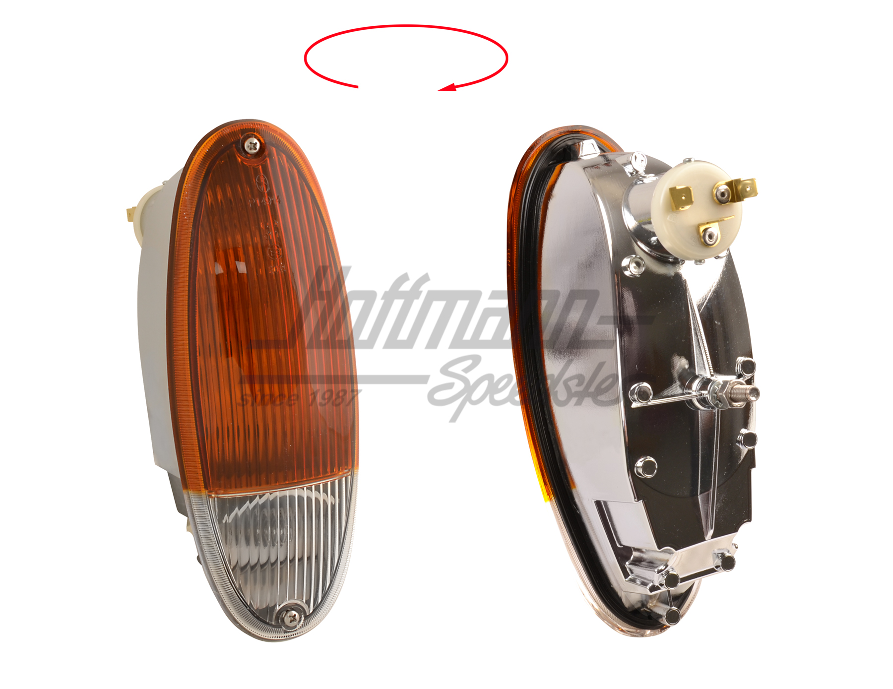 Intermitente, completo, 914, naranja / blanco                                                       