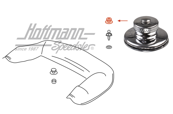 Tenax hembra, 356/911, cromado                                                                      