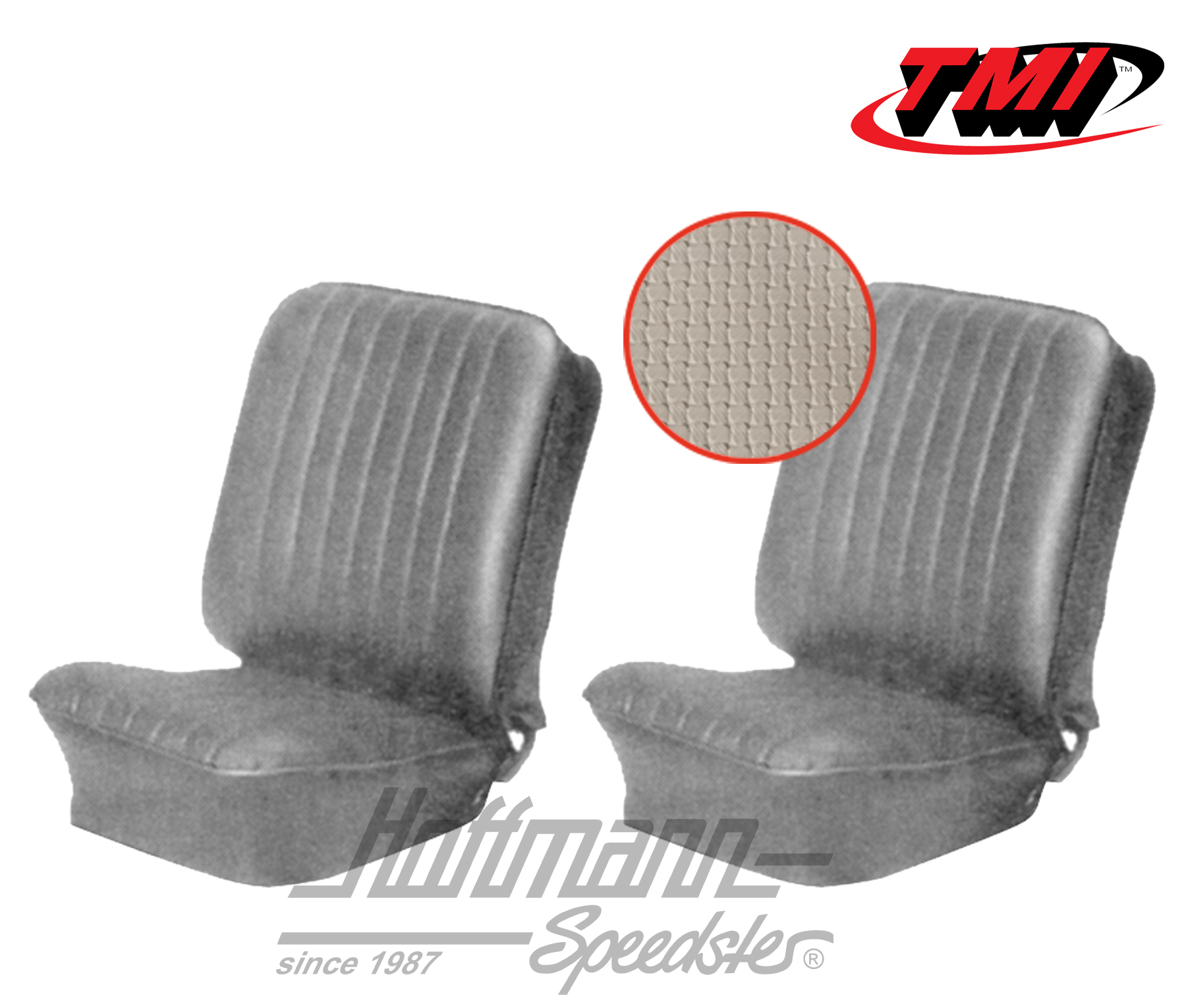 Fundas de asientos, Karmann Ghia, delanteros, 60-66, blanco antiguo | 43-1502-05 | 066-0067-50