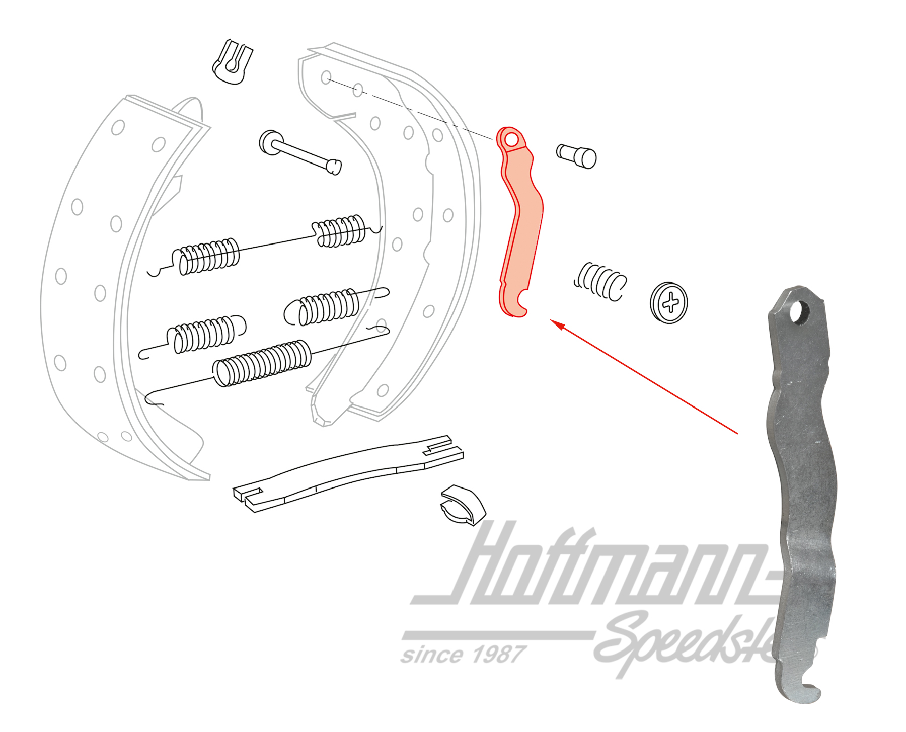 Palanca, cable del freno de mano, Furgoneta T2, 73-79, izqda. | 211 609 613 F | 090-3198-01