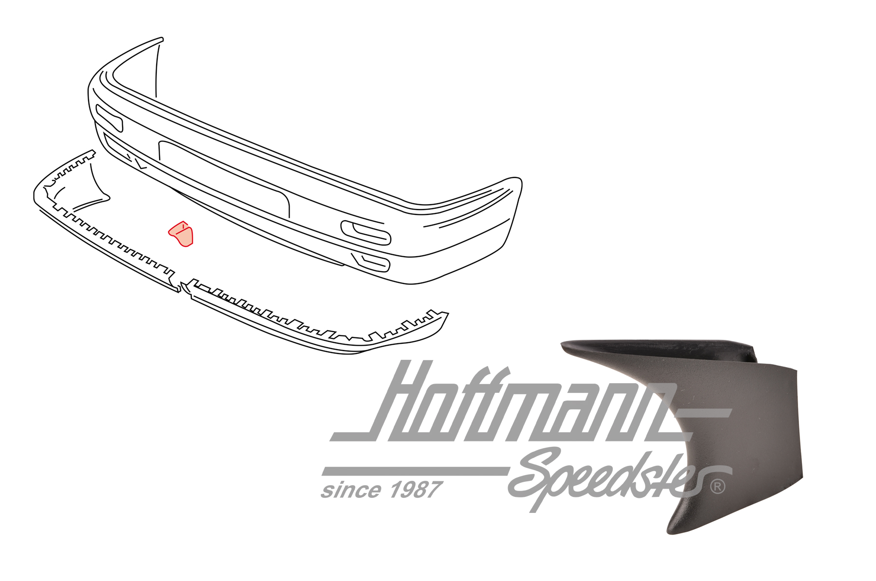 Cobertura, toma de aire, parachoques ancho | 191 807 245  01C | 208-0494