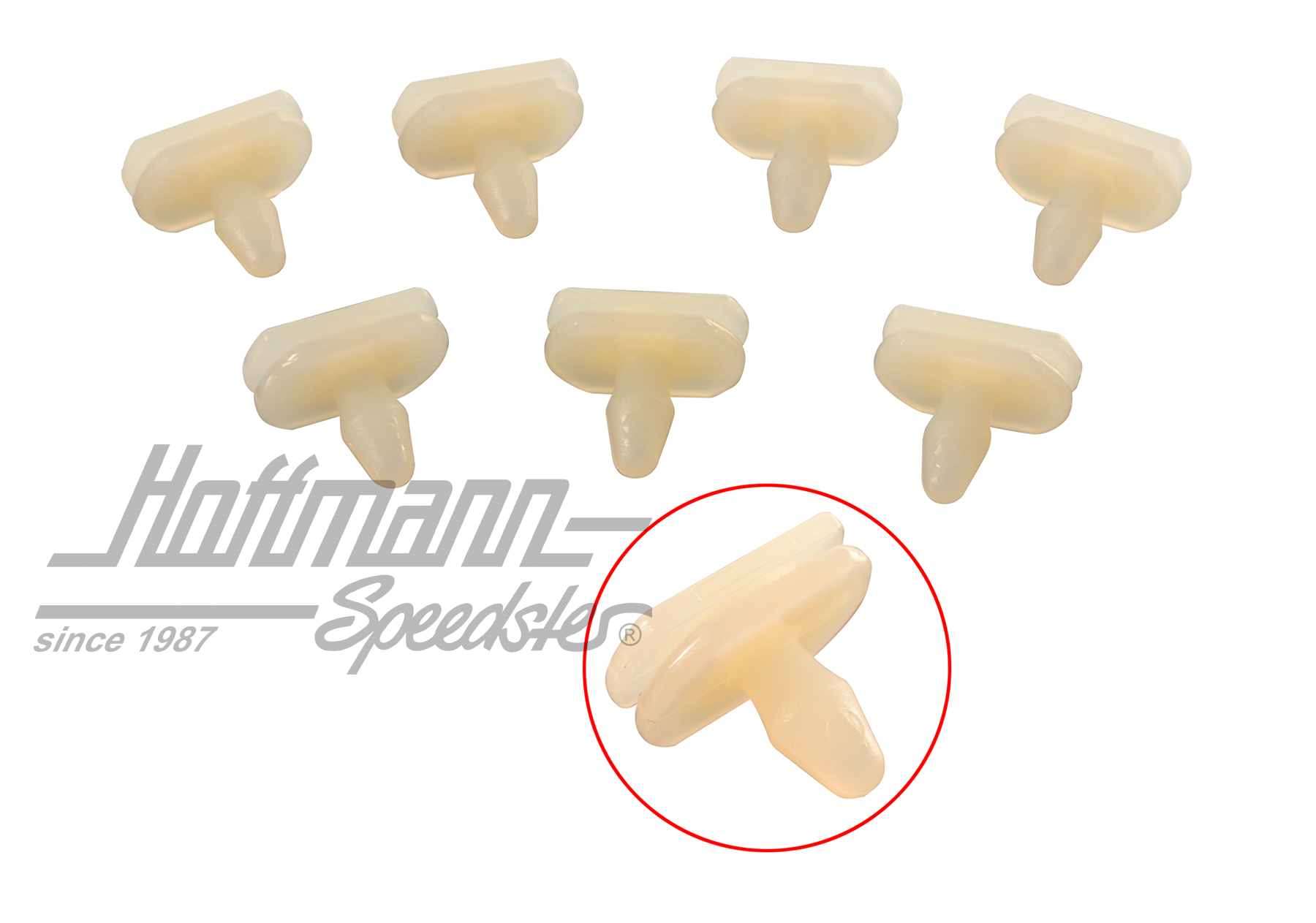 Clips, goma de parachoques, anterior, 74-89 (7)                                                     