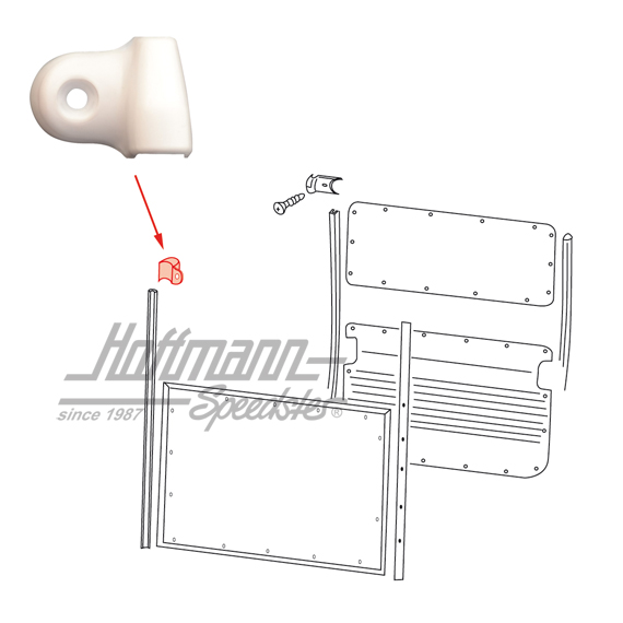 Cobertura, burlete, pilar B, superior, izquierda | 211 867 303 | 098-0168-01