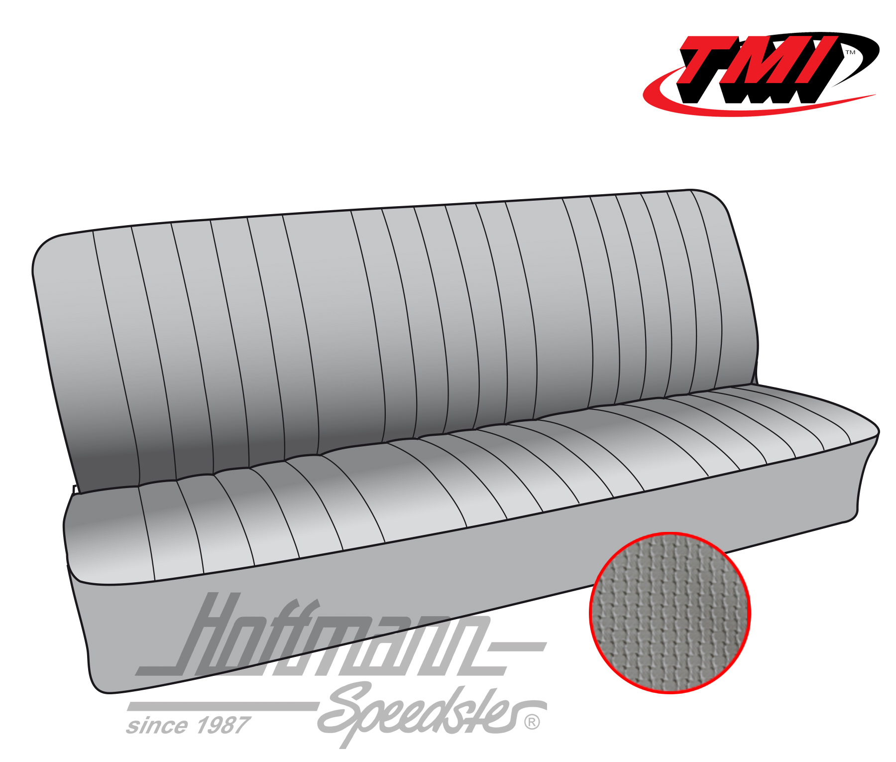 Fundas de asientos, banco de asiento trasero, 67-73, gris | 43-2122-06 | 098-0672-35