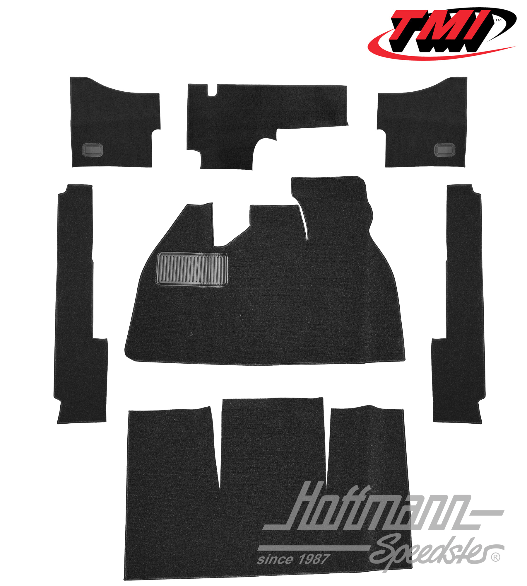 Juego de alfombrillas, Sedán, negro, 8.57-7.68 | 34-F1106-301 | 020-5300