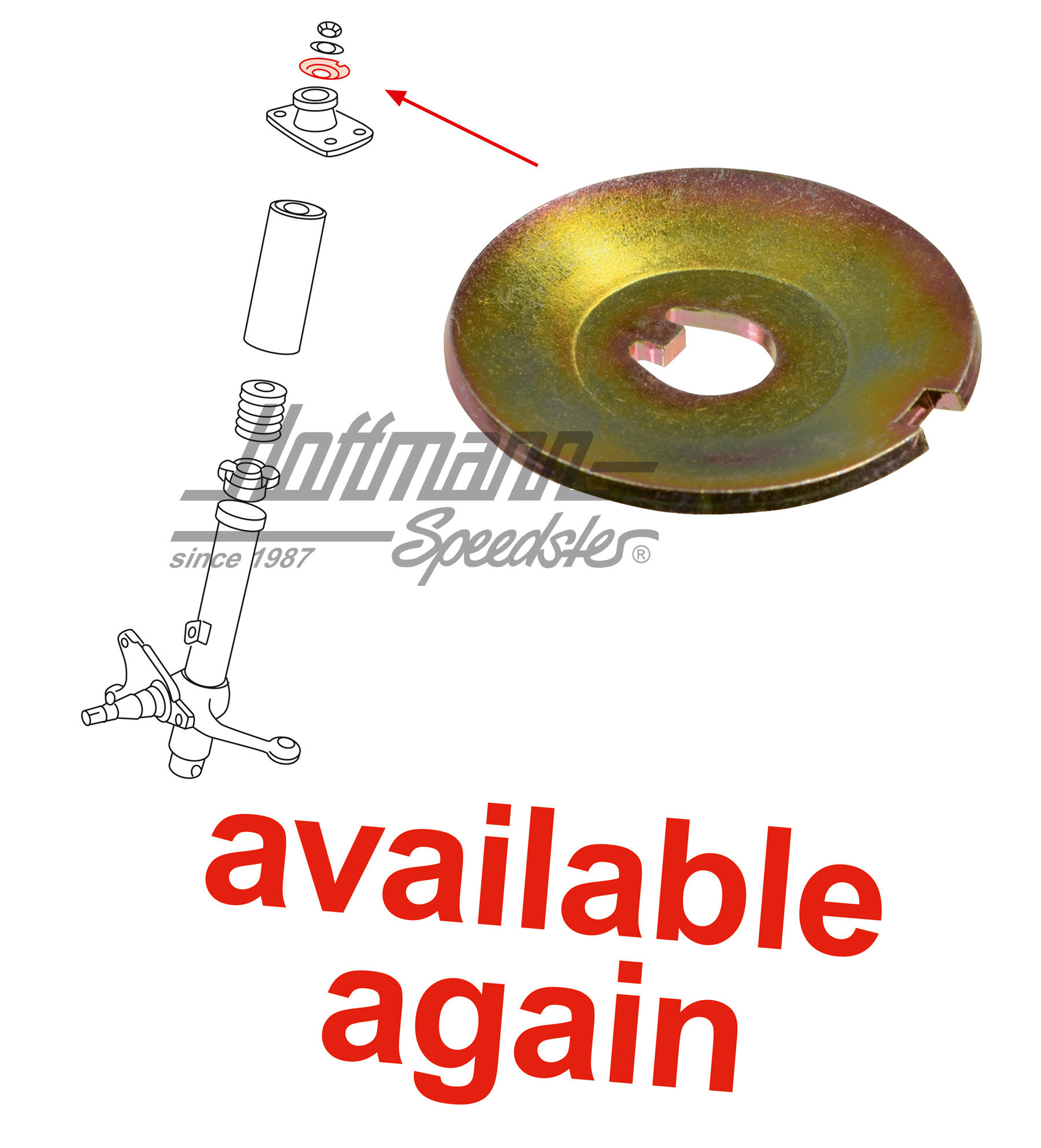 Arandela de apoyo, amortiguador anterior, 911/912 | 901 341 629 00 | 521-4450