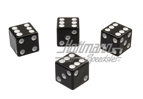 Tapas de válvulas, dado, negro | 409-BK | 200-7504-20