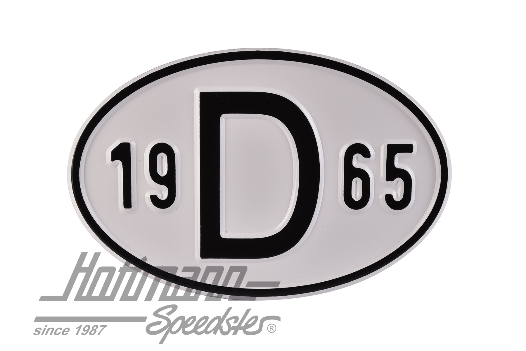 Placa de nacionalidad "D" (Alemania), "1965", aluminio |  | 020-2396-65