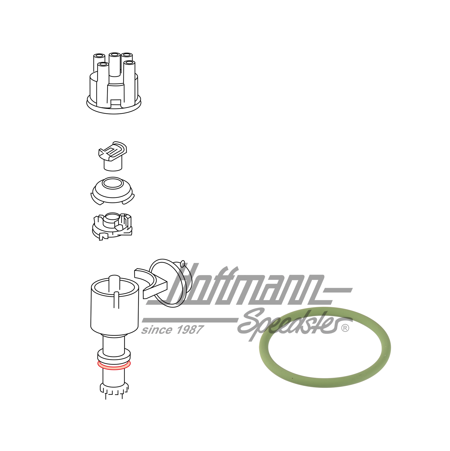 Junta anular
, distribuidor de encendido, 16V/GTI | 027 905 261 | 209-1320