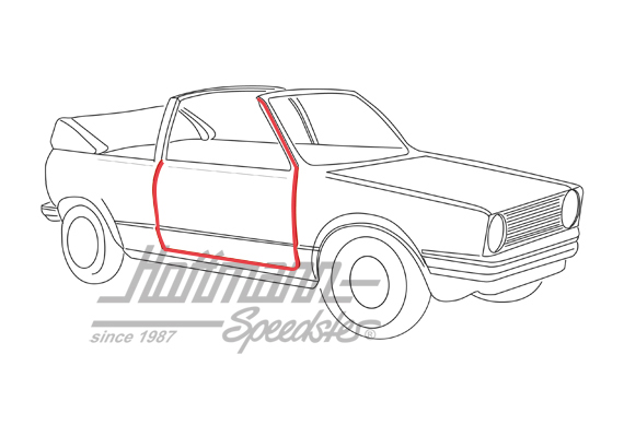 Junta de puerta, Golf 1 Cabrio 8.83-, derecha                                                       