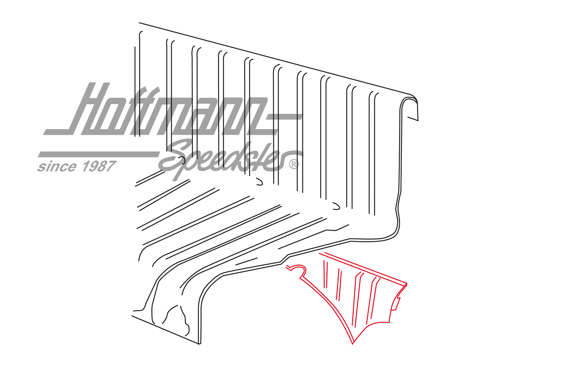 Chapa frontal, esquina, 8.65-, izquierda                                                            