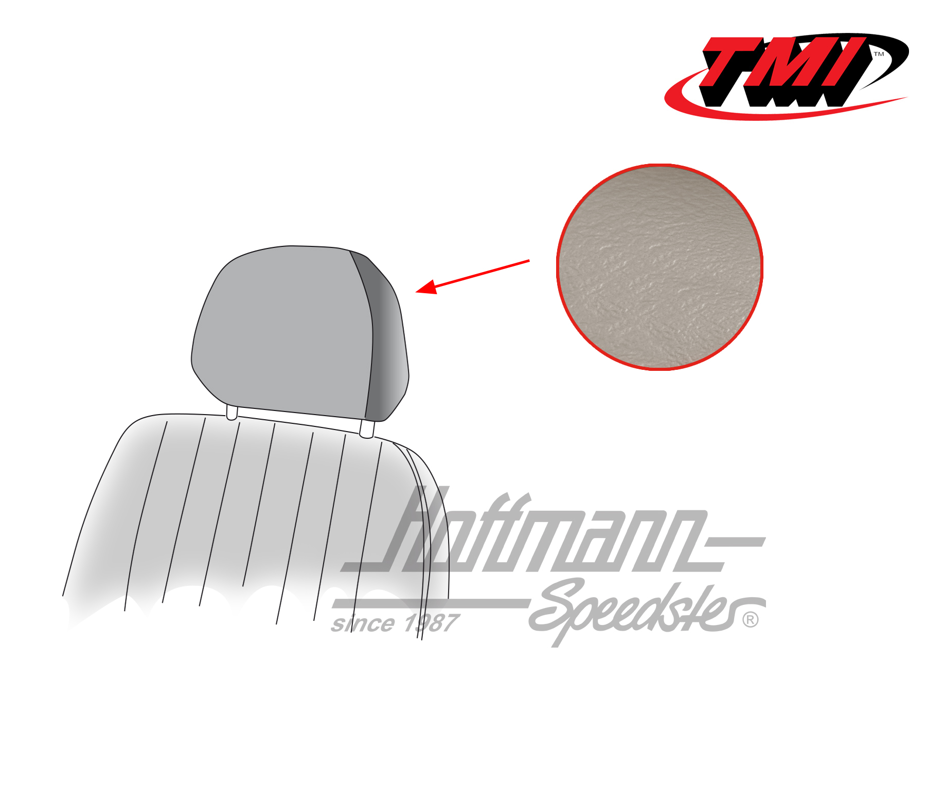 Fundas de reposacabezas, Karmann Ghia, 68-74, blanco antiguo | 43-1530-15 | 066-0079-50