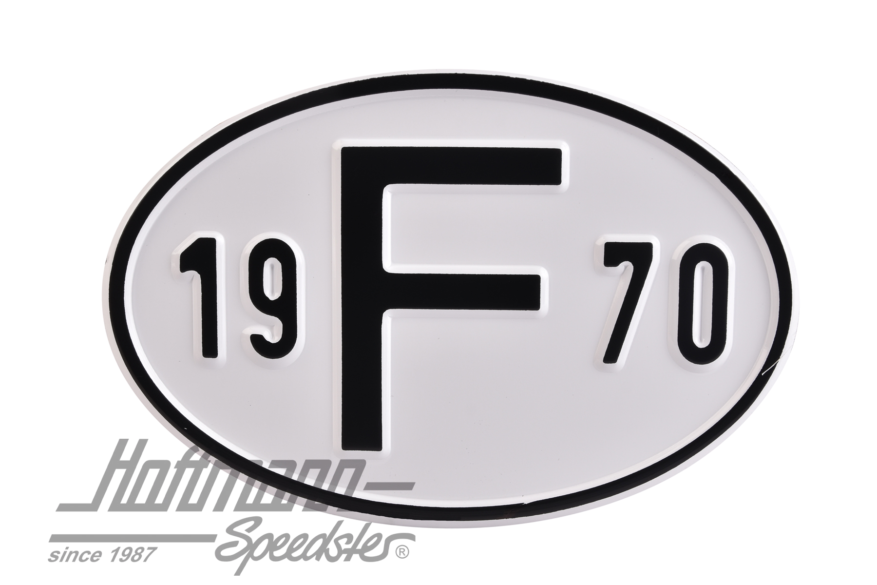 Placa de nacionalidad "F" (Francia), "1970", aluminio |  | 020-2399-70